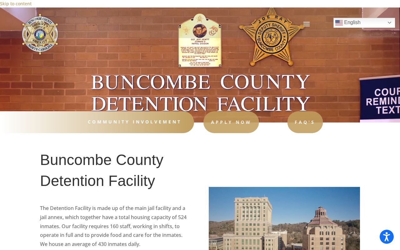 Buncombe County Detention Facility release records page