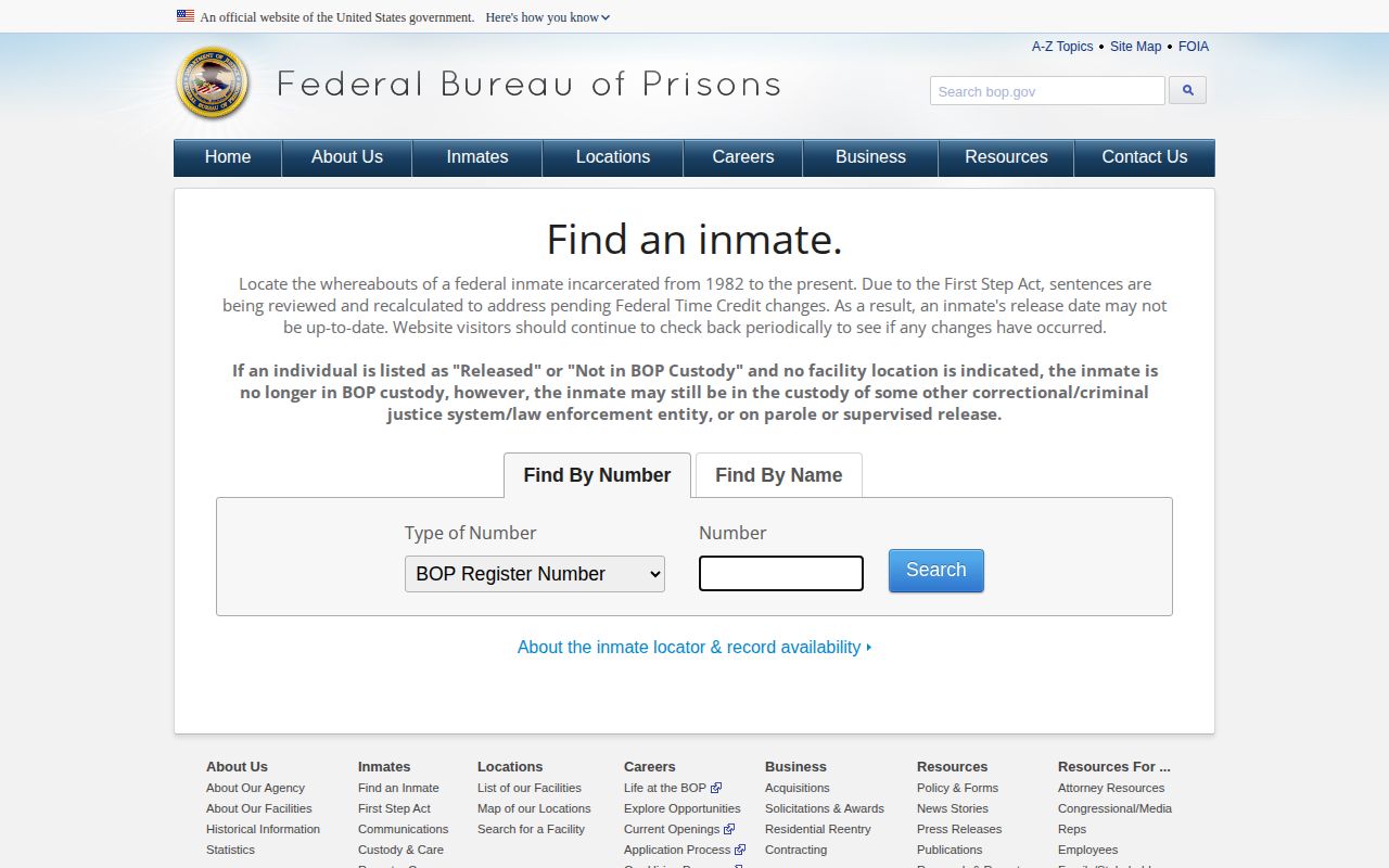Federal release records for Buncombe County inmates