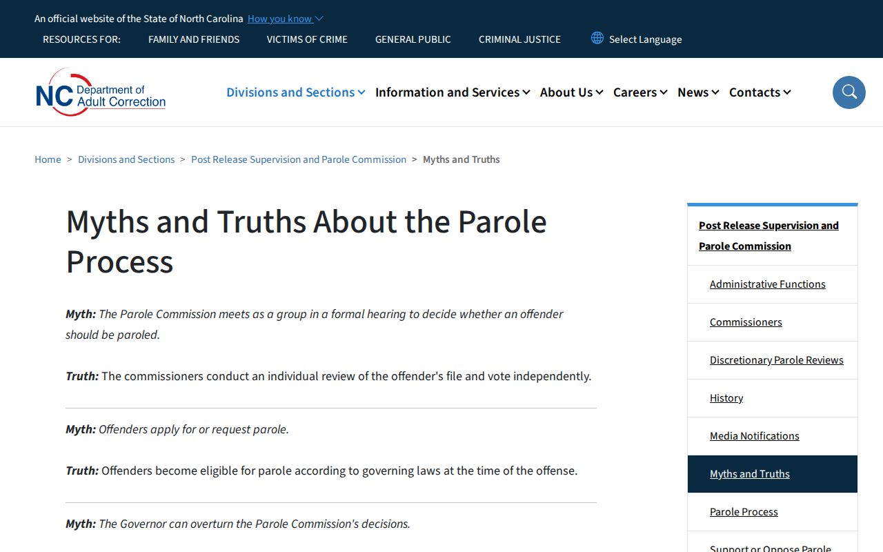 Buncombe County parole and probation Commission file review source
